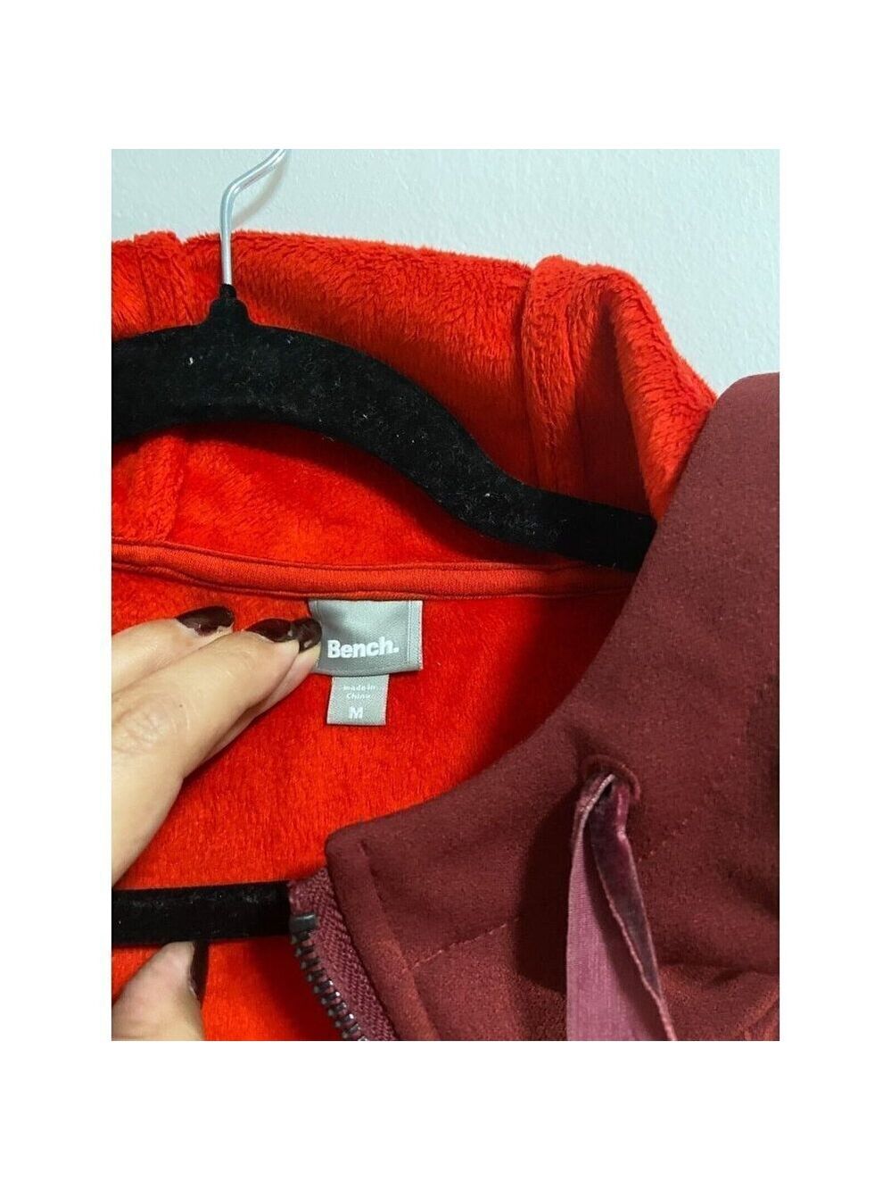 Bench Women's Zip-Up Wine Color Jacket Size M - Picture 9 of 12